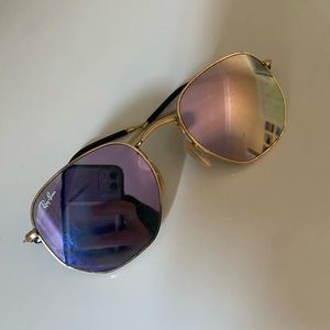 Ray Ban Hexagonal Flat Lenses (blue/violet)